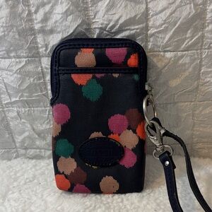Fossil Black and Multi-Color Phone Holster